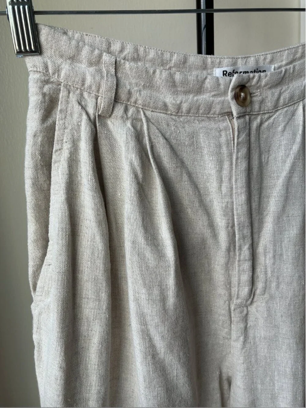 Reformation Mason Linen Pants - Size 4